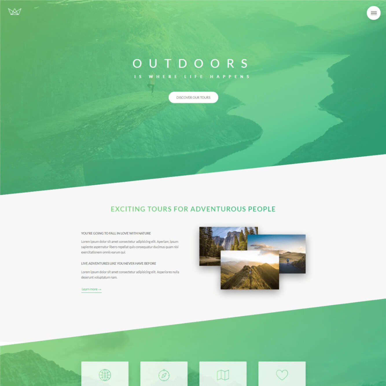 Screenshot of Natours project